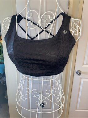 Onzie Black Leopard Print Sports Bra